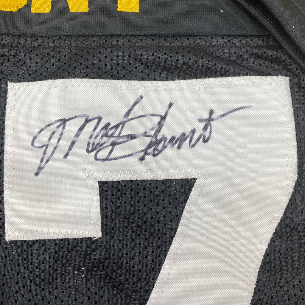 Autographed/Signed Mel Blount Pittsburgh Black Football Jersey Beckett BAS COA