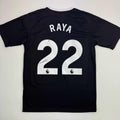 Autographed/Signed David Raya Arsenal Black Soccer Jersey Beckett BAS COA