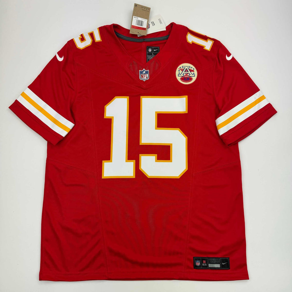 Autographed/Signed Patrick Mahomes Kansas City Chiefs Red Authentic Nike Game Football Jersey Fanatics COA