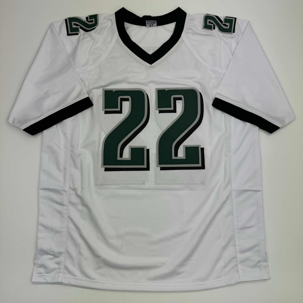 Autographed/Signed Asante Samuel Sr. Philadelphia White Football Jersey JSA COA