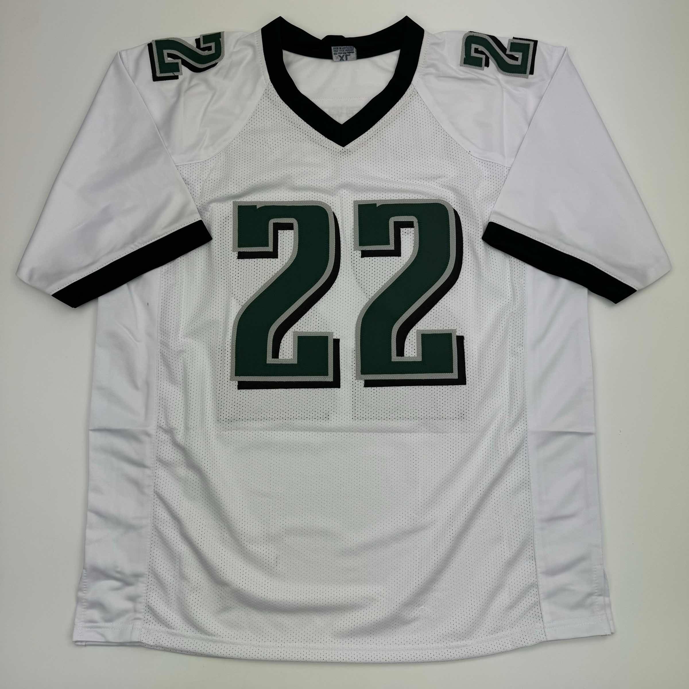 Autographed/Signed Asante Samuel Sr. Philadelphia White Football Jersey JSA COA