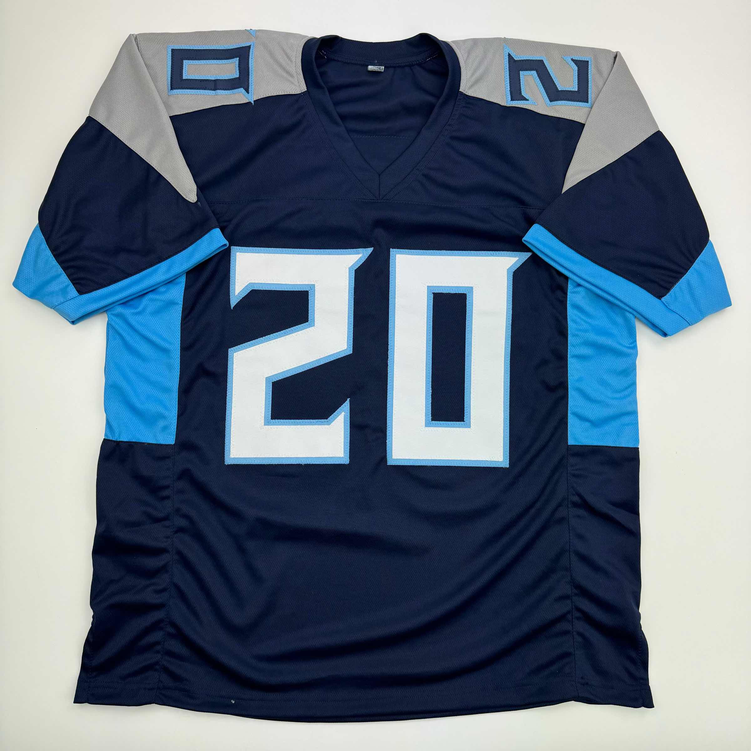 Autographed/Signed Tony Pollard Tennessee Blue Football Jersey Beckett BAS COA