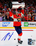 Anton Lundell Autographed Florida Panthers (2024 Stanley Cup Trophy) 8x10 Photo
