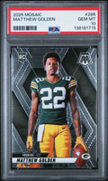 Graded 2025 Panini Mosaic Matthew Golden #285 Rookie RC Football Card PSA 10 Gem Mint