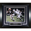 Bob Lilly Autographed Dallas Cowboys (Tackling Jim Brown) Deluxe Framed 8x10 Photo