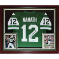 Joe Namath Autographed New York Jets (Green #12) Deluxe Framed Jersey - PSA