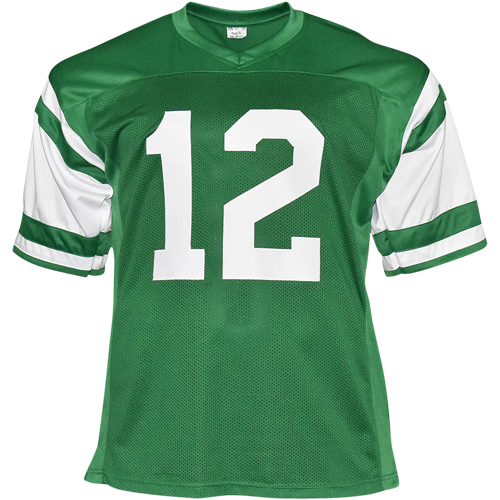 Joe Namath Autographed New York Jets (Green #12) Custom Jersey - Beckett