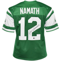 Joe Namath Autographed New York Jets (Green #12) Custom Jersey - Beckett