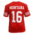 Joe Montana Autographed San Francisco 49ers (Red #16) Custom Jersey - JSA