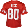 Jerry Rice Autographed San Francisco 49ers (Red #80) Custom Jersey - JSA