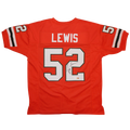 Ray Lewis Autographed Miami Hurricanes (Orange #52) Custom Jersey