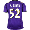 Ray Lewis Autographed Baltimore Ravens (Purple #52) Custom Jersey - Beckett