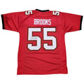 Derrick Brooks Autographed Tampa Bay Buccaneers (Red #55) Custom Jersey - JSA