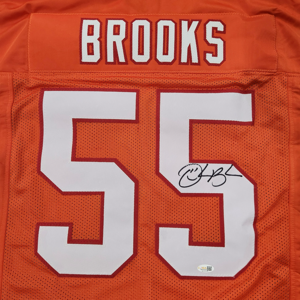 Derrick Brooks Autographed Tampa Bay (Orange Throwback #55) Custom Jersey - JSA