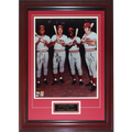Cincinnati Reds Big Red Machine (Tony Perez, Johnny Bench, Joe Morgan, Pete Rose Autographed) Deluxe Framed 16x20 Photo - MLB