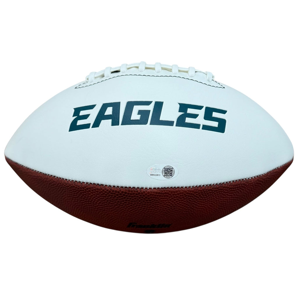 Vince Papale Autographed Philadelphia Eagles Logo Football w/ Invincible Inscription
