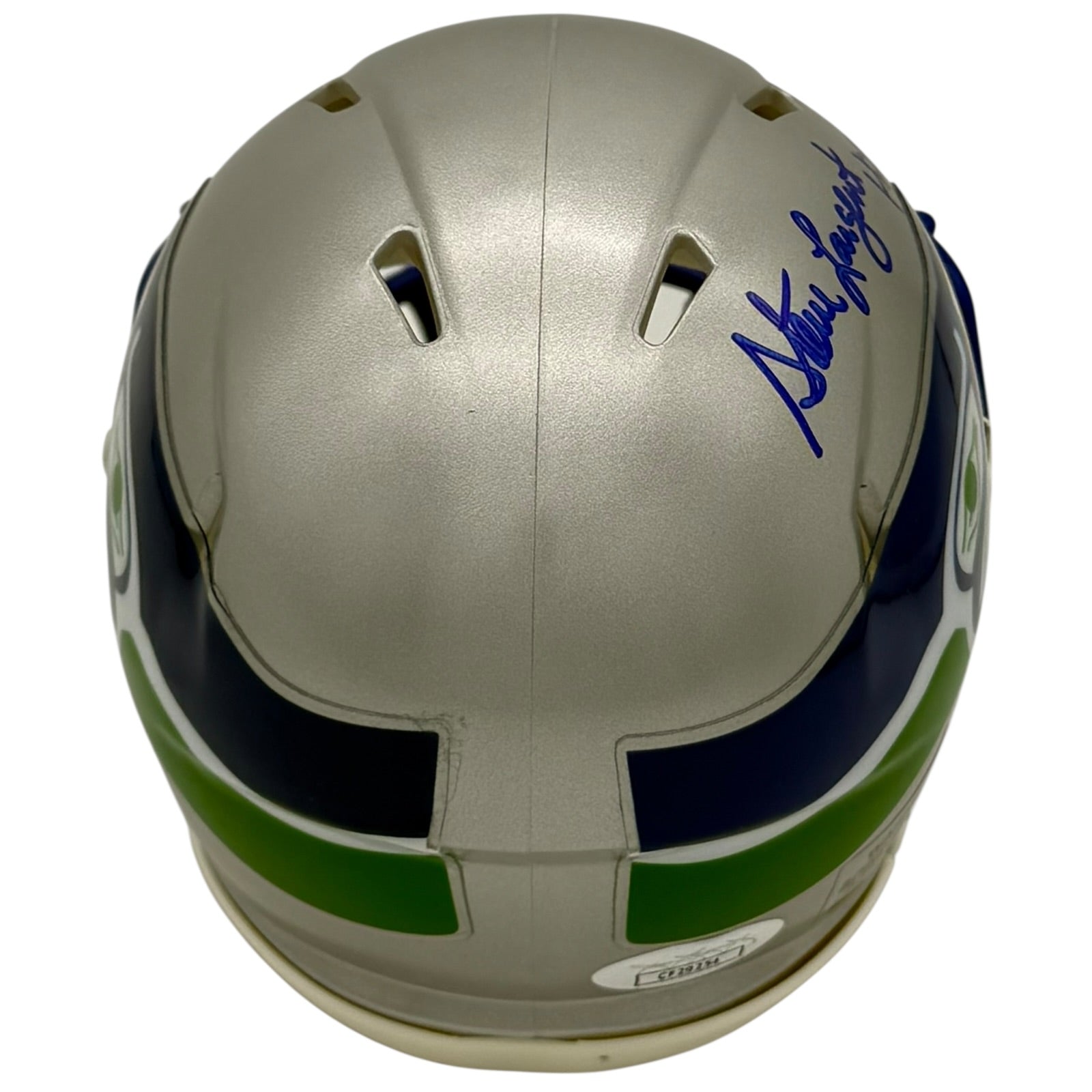 Steve Largent Autographed Seattle Seahawks (Throwback) Mini Helmet w/ "HOF 95" - JSA