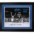 Christian Laettner Autographed Duke Blue Devils (1992 Final Four) Deluxe Framed 16x20 Photo w/ "The Shot", "3/28/92" - JSA