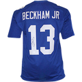 Odell Beckham Jr. Autographed New York Giants (Blue #13) Custom Jersey - JSA