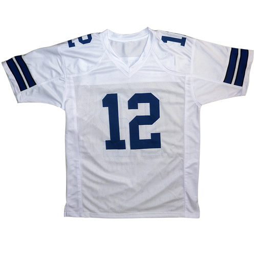 Roger Staubach Autographed Dallas Cowboys (White #12) Custom Jersey - Beckett