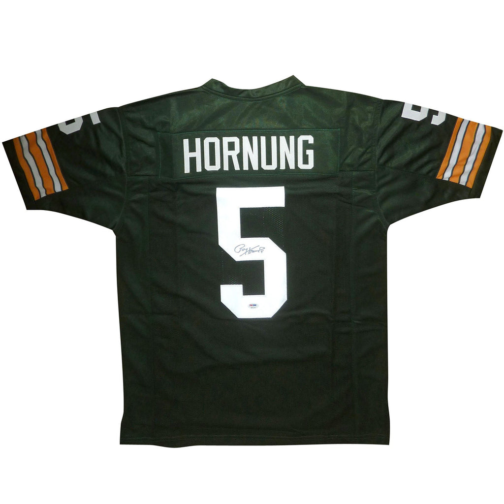 Paul Hornung Autographed Green Bay Packers (Green #5) Custom Jersey - PSA