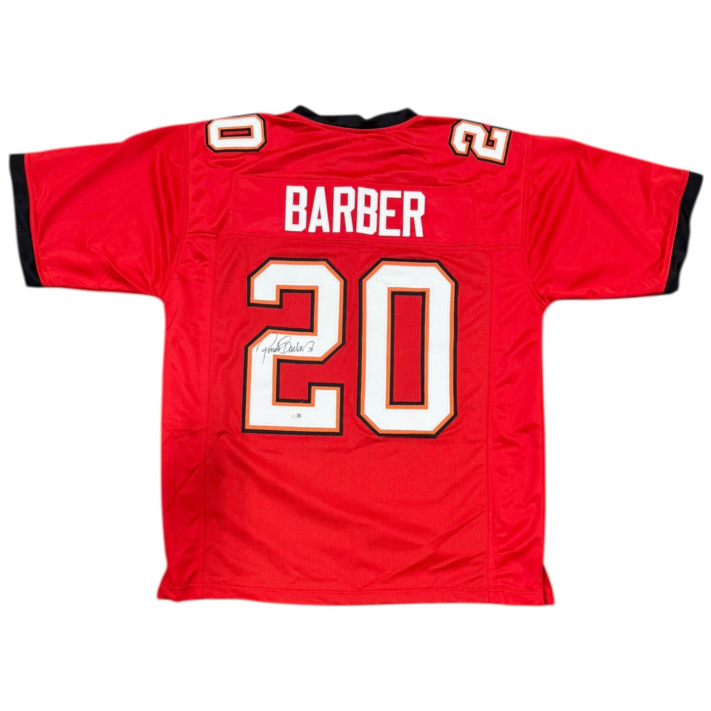 Ronde Barber Autographed Tampa Bay (Red #20) Custom Jersey - JSA