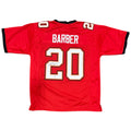 Ronde Barber Autographed Tampa Bay (Red #20) Custom Jersey - JSA