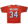 Ricky Williams Autographed Miami (Orange #34) Custom Jersey w/ Puff Puff Run - Radtke