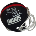 Lawrence Taylor Autographed New York Giants (Throwback) Deluxe Full-Size Replica Helmet w/ LT was a Bad M* F* Inscription - Beckett