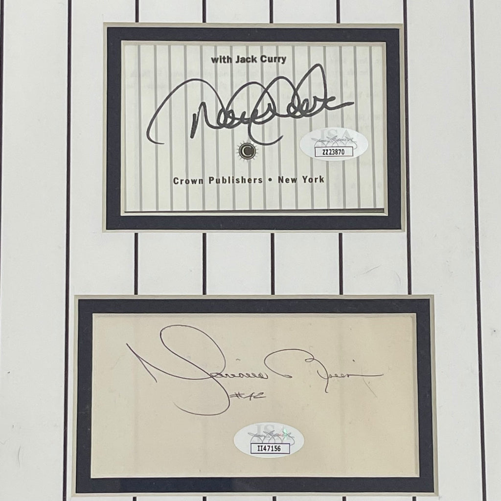 Derek Jeter, Andy Pettitte, Jorge Posada And Mariano Rivera Autographed New York Yankees (Core Four) Deluxe Framed Cut Piece with Patches - JSA