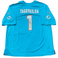 Tua Tagovailoa Autographed Miami Dolphins (Teal #1) Nike Jersey - Fanatics
