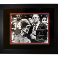Vince Dooley Autographed Georgia Bulldogs (with Herschel Walker) Deluxe Framed 11x14 Photo - JSA