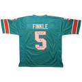Sean Young Autographed Ray Finkle Miami Dolphins (Teal #5) Jersey w/ "Einhorn is Finkle" - Ace Ventura Movie