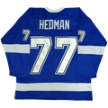 Victor Hedman Autographed Tampa Bay (Blue #77) Custom Jersey - JSA