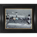 Pele Autographed Brazil Soccer (Bicycle Kick Spotlight) Deluxe Framed 16x20 Photo - PSADNA
