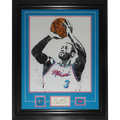 Dwyane Wade Autographed Miami Heat 11x14 Splash Art Deluxe Framed Piece - JSA