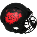 Patrick Mahomes Autographed Kansas City Chiefs (ECLIPSE Alternate) Deluxe Full-Size Replica Helmet - JSA