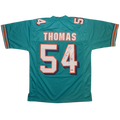 Zach Thomas Autographed Miami (Teal #54) Custom Jersey - JSA