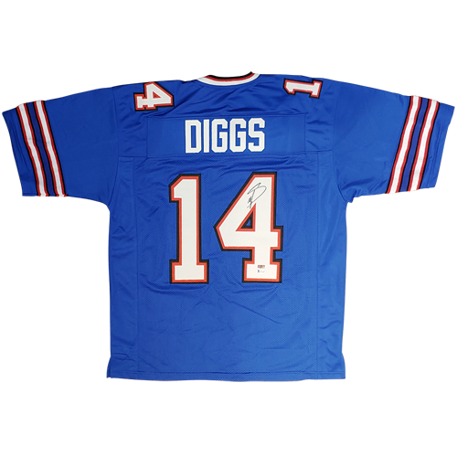 Stefon Diggs Autographed Buffalo (Blue #14) Custom Jersey - JSA