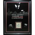 American Gangster Full-Size Movie Poster Deluxe Framed with Denzel Washington Autograph - JSA