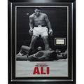 Muhammad Ali Full-Size Boxing Poster (over Liston) Deluxe Framed with Autograph - JSA