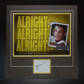Matthew McConaughey Autographed Dazed And Confused Alright Alright Alright Deluxe Framed 12x18 Poster Piece - JSA