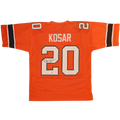 Bernie Kosar Autographed Miami (Orange #20) Custom Jersey - JSA