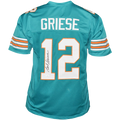 Bob Griese Autographed Miami (Teal #12) Custom Jersey - JSA