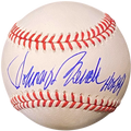 Johnny Bench Autographed MLB Baseball w/ HOF 89 - JSA