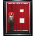 Man On The Moon Full-Size Movie Poster Deluxe Framed with Andy Kaufman and Jim Carrey Autographs - JSA