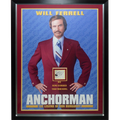Anchorman Full-Size Movie Poster Deluxe Framed with Will Ferrell Autograph - JSA