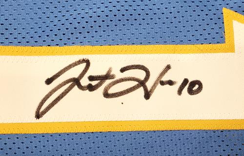 Justin Herbert Autographed Los Angeles (Powder Blue #10) Custom Jersey - Beckett