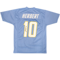 Justin Herbert Autographed Los Angeles (Powder Blue #10) Custom Jersey - Beckett