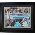 Randy Quaid Cousin Eddie Autographed National Lampoons Christmas Vacation Deluxe Framed 16x20 Photo w/ Shitters Full - Beckett